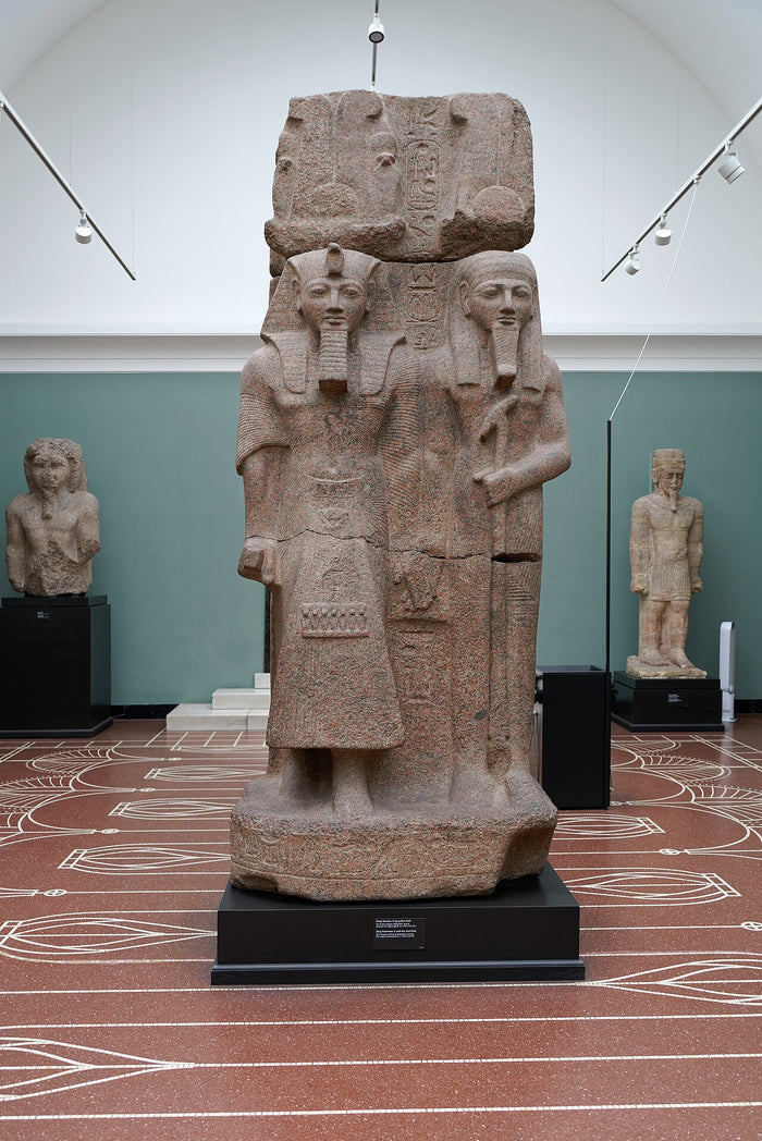 Granite group of Ramesses II and Ptah, Ny Carlsberg Glyptotek, showing the god's close ties with the king.