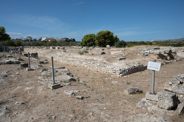Ruins of the Temple of Poseidon at Isthmia, a sanctuary of the god where the Isthmian Games were held.