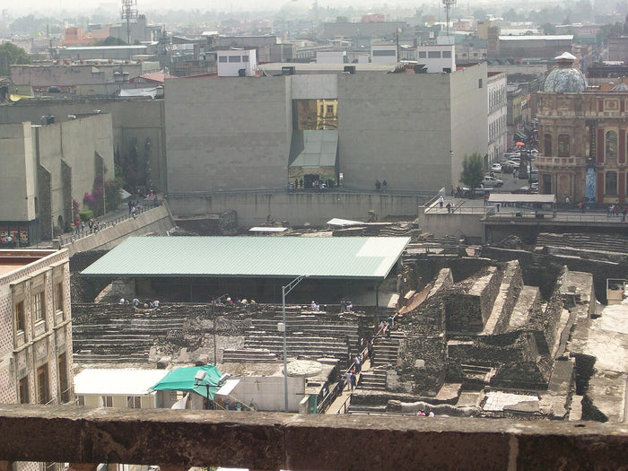 Ruins of the Templo Mayor in Mexico City, the Mexica great temple dedicated to Huitzilopochtli and Tlaloc.