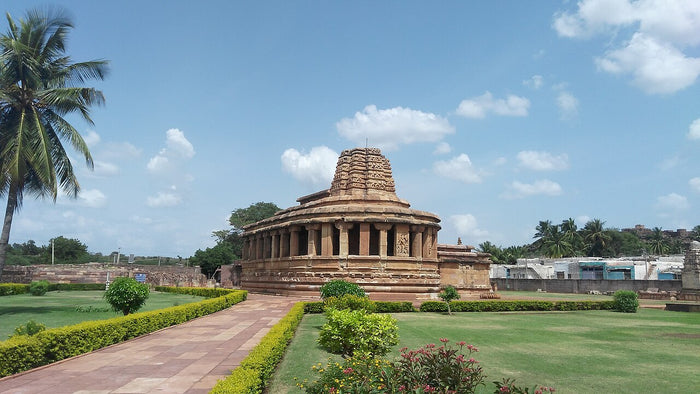 The Durga Temple of Aihole, an early Chalukyan temple in Karnataka, named for its apsidal fortress-like design.
