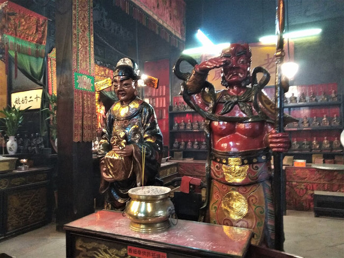 Qianliyan in the Tin Hau Temple Complex, Yau Ma Tei, Hong Kong, hand at brow, guarding Tin Hau (Mazu).
