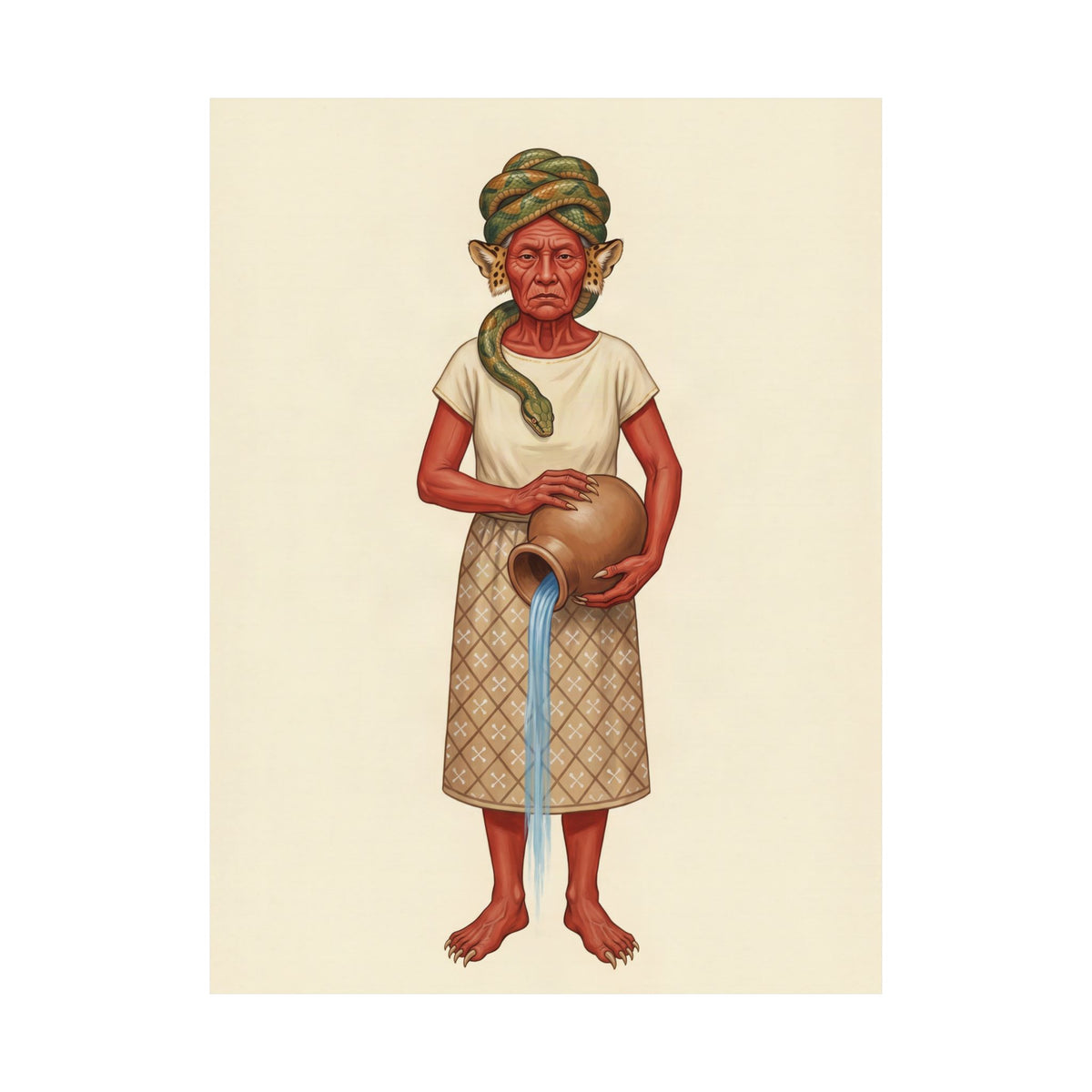 Ix Chel: She Who Tips the Rain Jar — Art Print