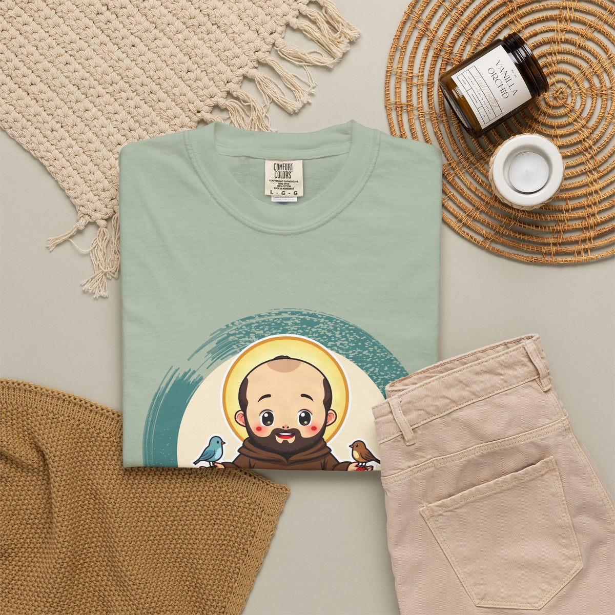 St Francis of Assisi · “Talks to birds. They listen.” — Garment-Dyed T-Shirt