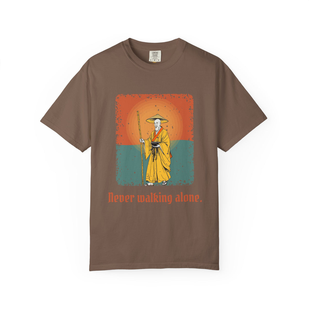 Kōbō Daishi · “Never walking alone.” — Garment-Dyed T-Shirt