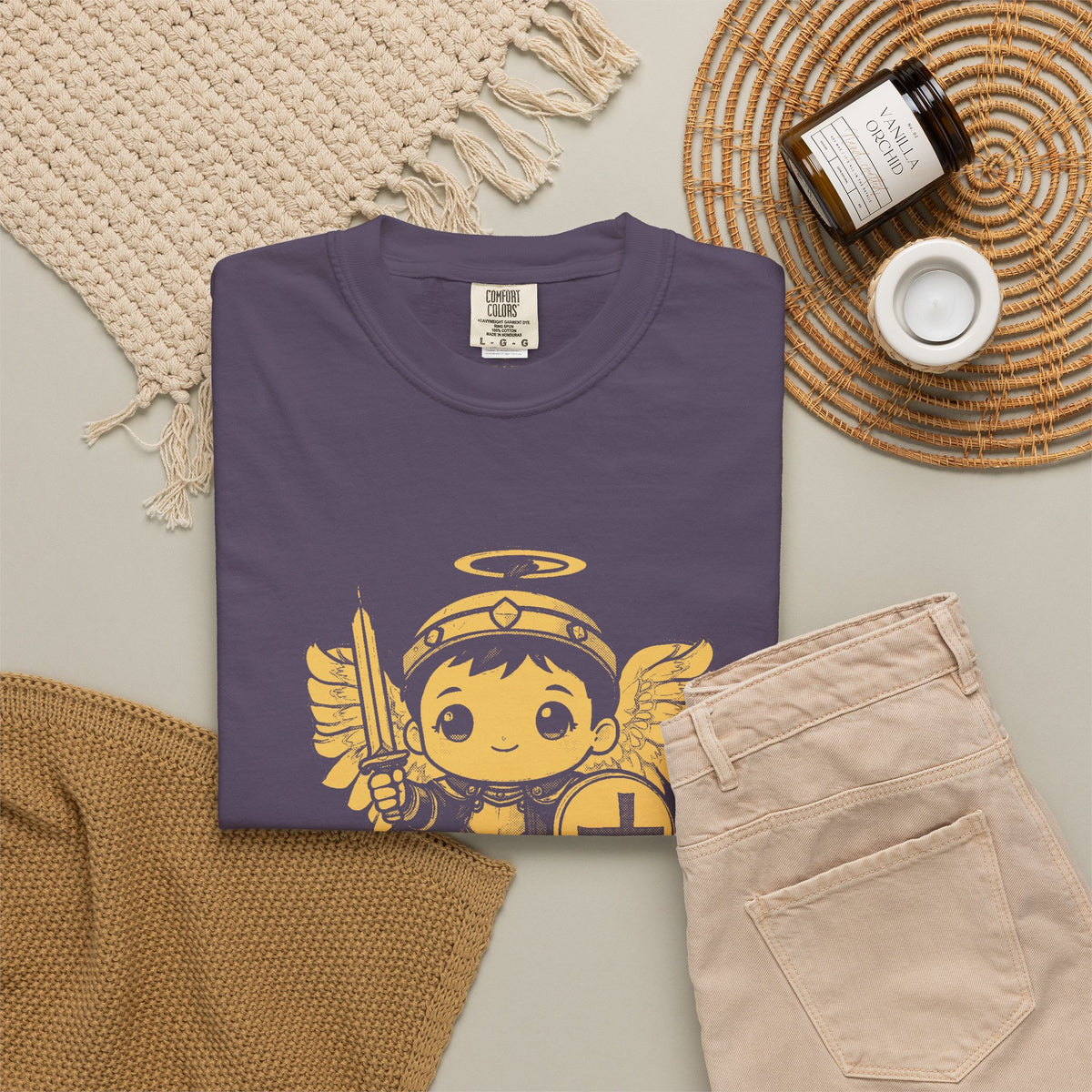 St Michael the Archangel: Prince of the Heavenly Host — Garment-Dyed One-Ink Tee