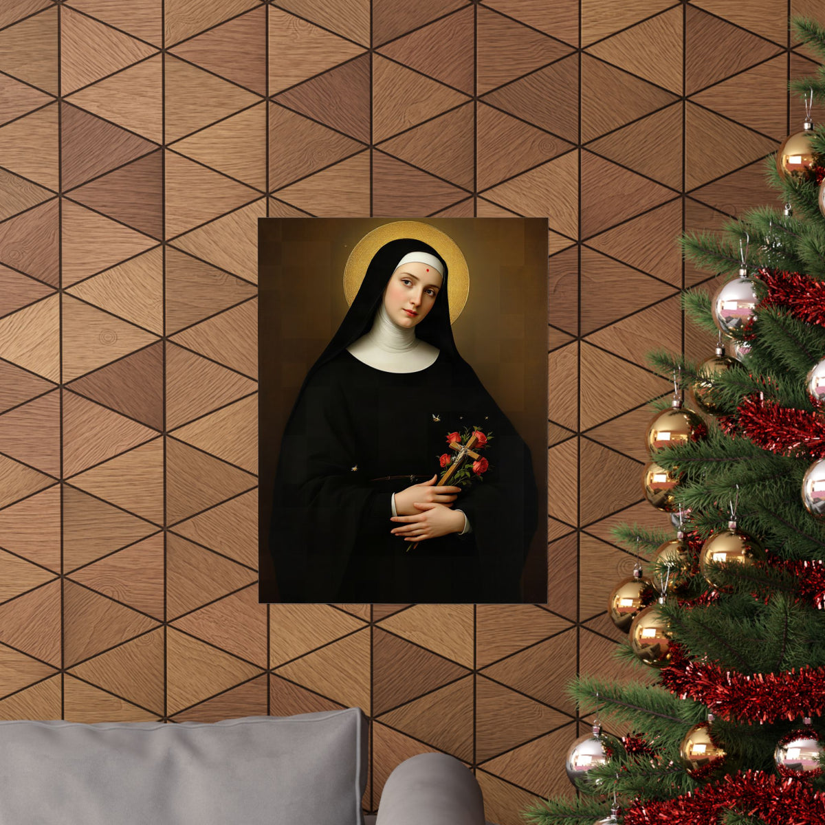 St Rita of Cascia: The Rose in Winter — Art Print