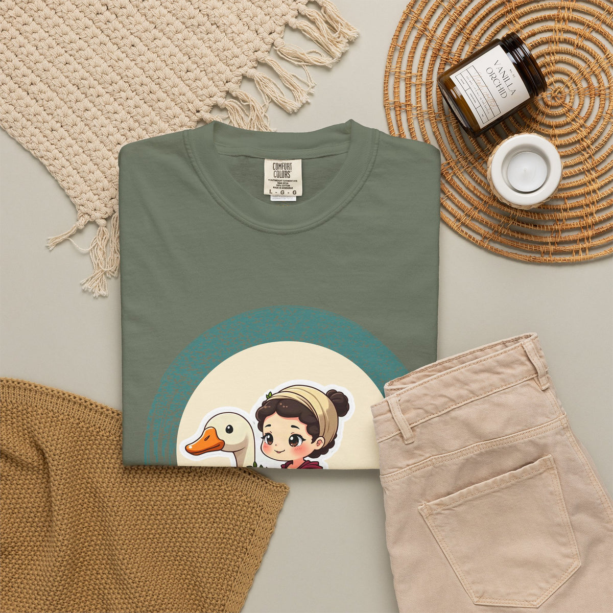 Aphrodite · “Riding a goose, obviously.” — Garment-Dyed T-Shirt