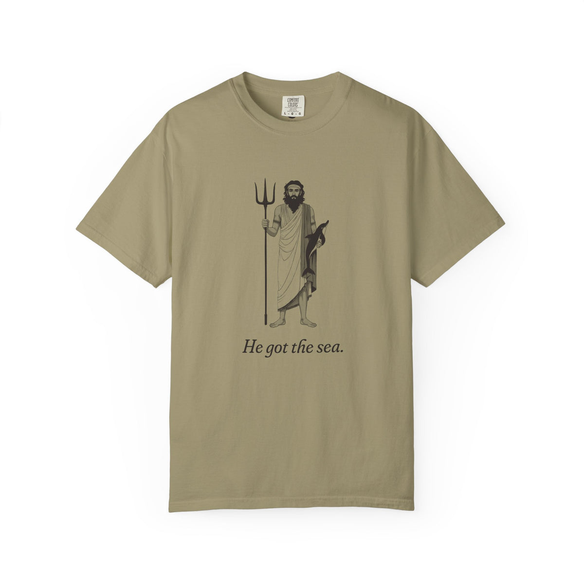 Poseidon: The Earth-Shaker — Garment-Dyed One-Ink Tee