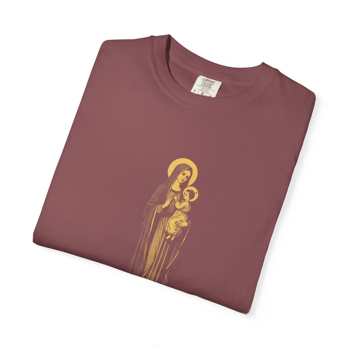 The Virgin Mary · “Ask your mother.” — Garment-Dyed One-Ink Tee
