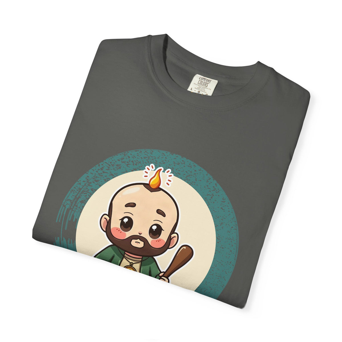 St Jude Thaddeus: Bearer of the Pentecost Flame — Garment-Dyed T-Shirt