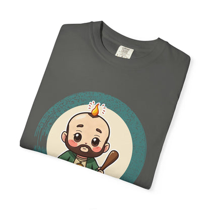 St Jude Thaddeus: Bearer of the Pentecost Flame — Garment-Dyed T-Shirt
