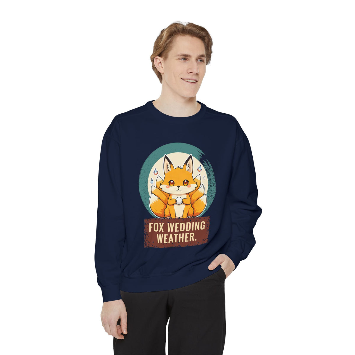 Kitsune · “Fox wedding weather.” — Garment-Dyed Sweatshirt