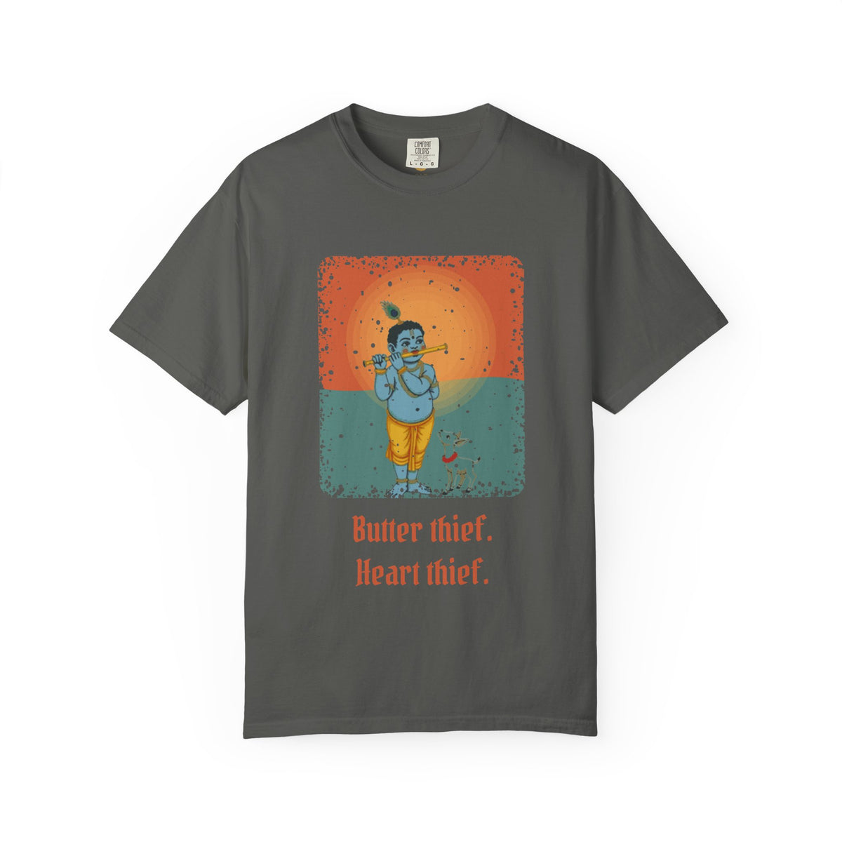 Krishna · “Butter thief. Heart thief.” — Garment-Dyed T-Shirt