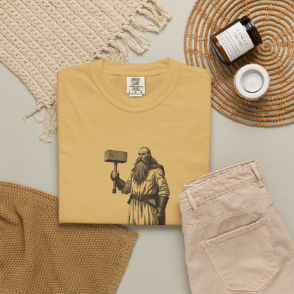Thor · “Bring a raincoat.” — Garment-Dyed One-Ink Tee