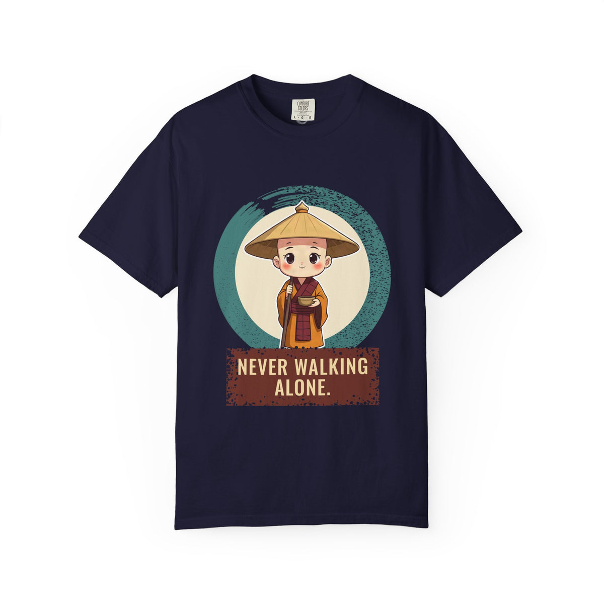 Kōbō Daishi · “Never walking alone.” — Garment-Dyed T-Shirt