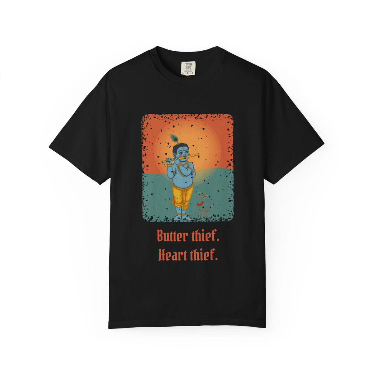 Krishna · “Butter thief. Heart thief.” — Garment-Dyed T-Shirt