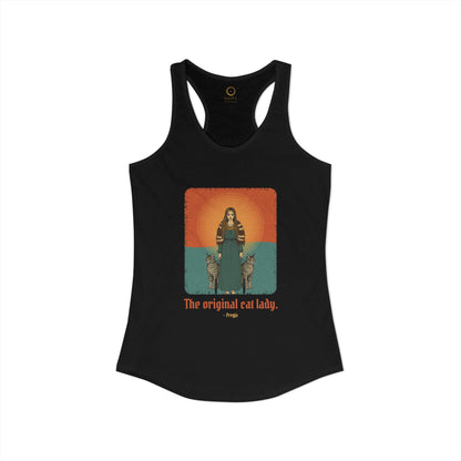 Freyja: Lender of the Falcon Cloak — Women's Racerback Tank