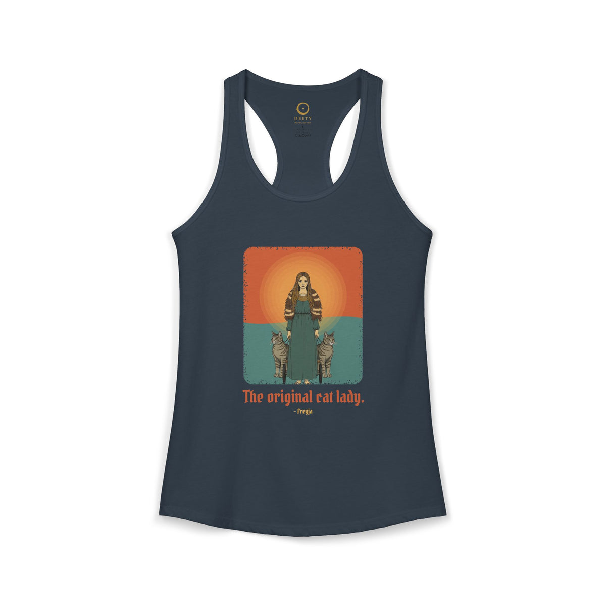 Freyja: Lender of the Falcon Cloak — Women's Racerback Tank