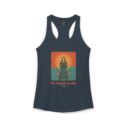 Freyja: Lender of the Falcon Cloak — Women's Racerback Tank