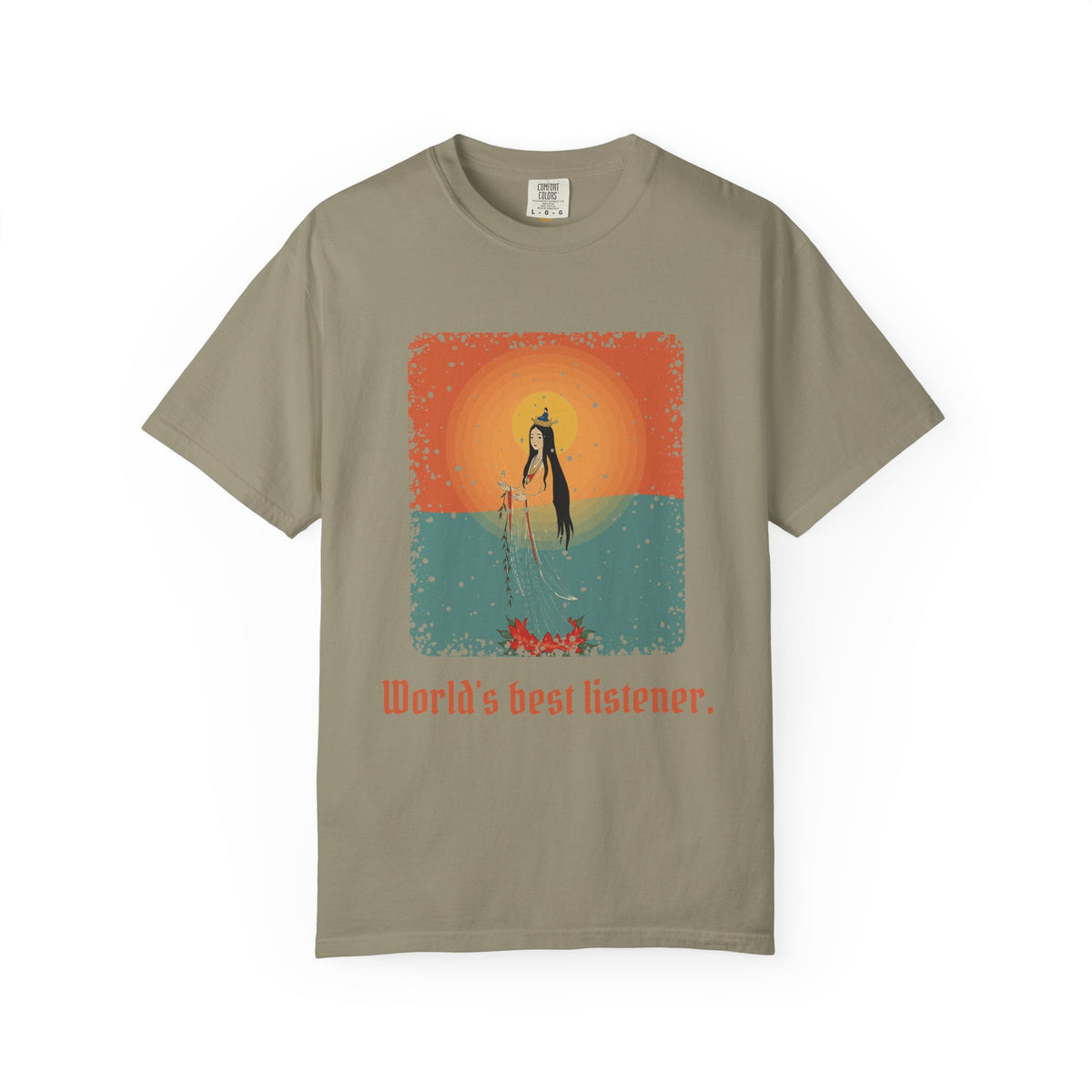 Guanyin · “World's best listener.” — Garment-Dyed T-Shirt