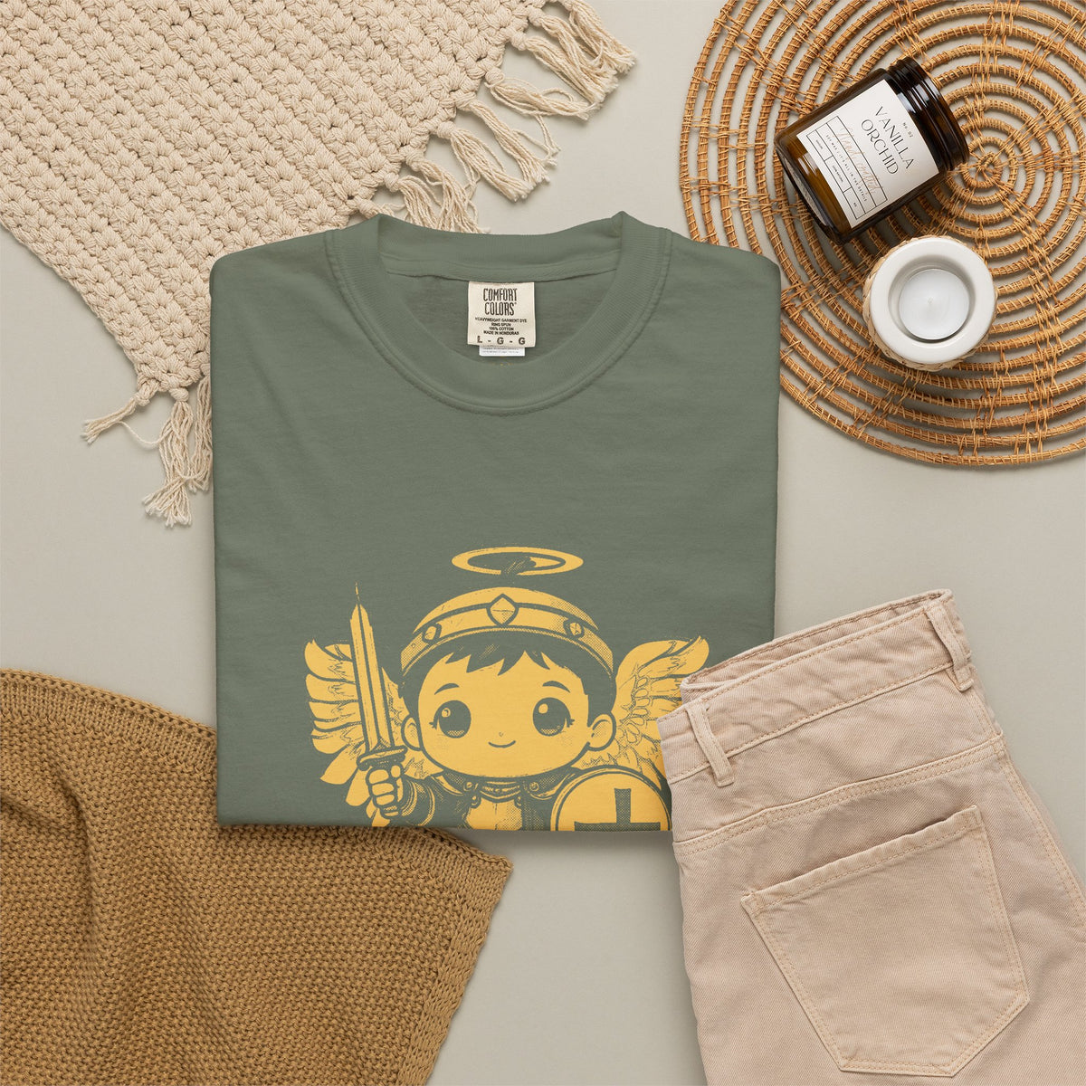 St Michael the Archangel: Prince of the Heavenly Host — Garment-Dyed One-Ink Tee