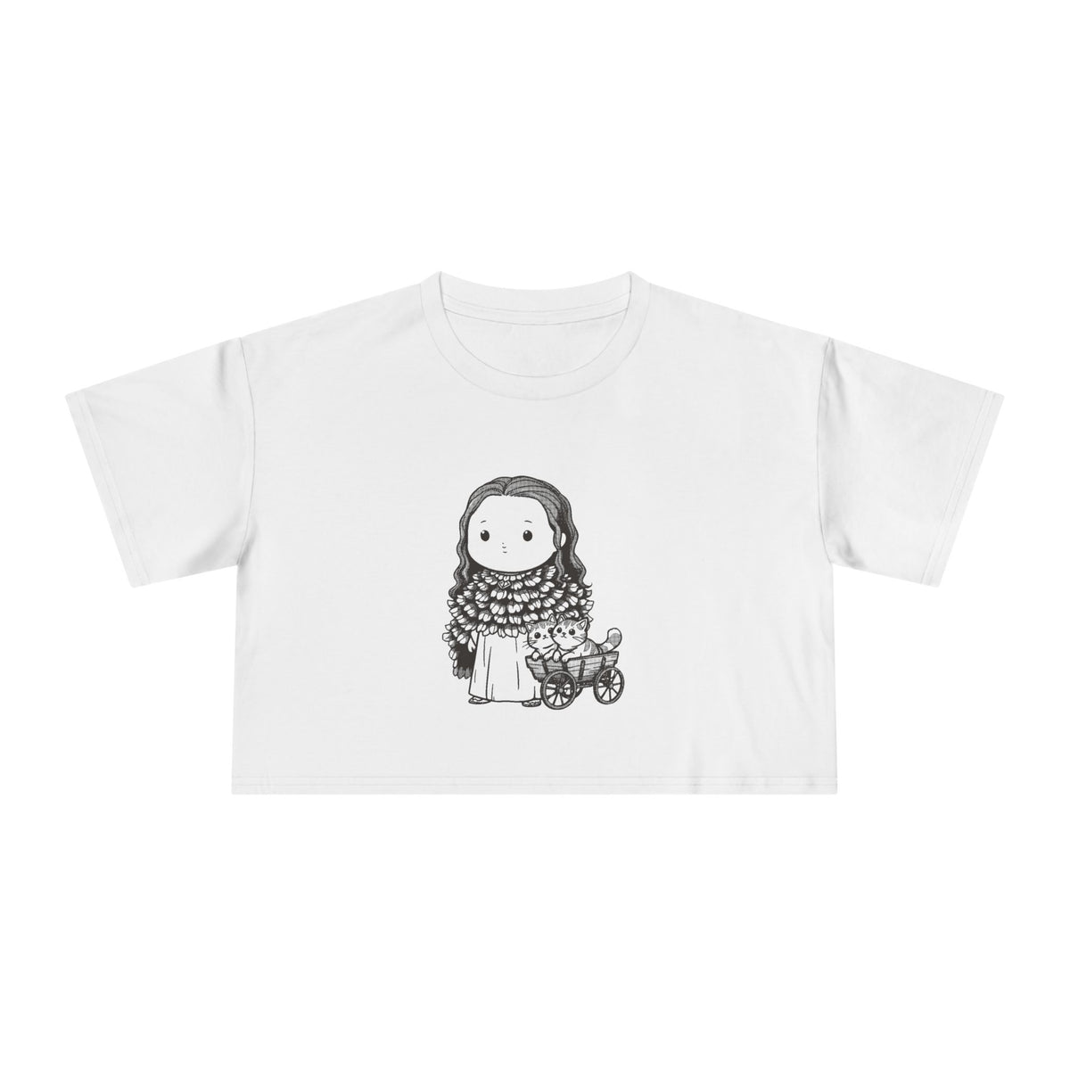 Freyja: Cats at the Reins — Women's Crop Tee