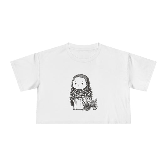Freyja: Cats at the Reins — Women's Crop Tee