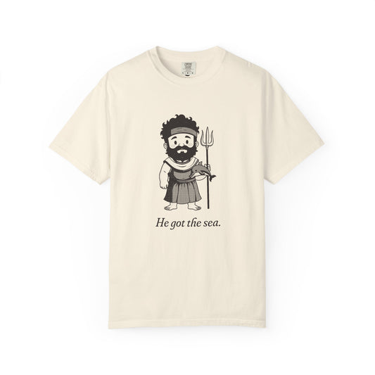 Poseidon: Giver of Safety — Garment-Dyed One-Ink Tee