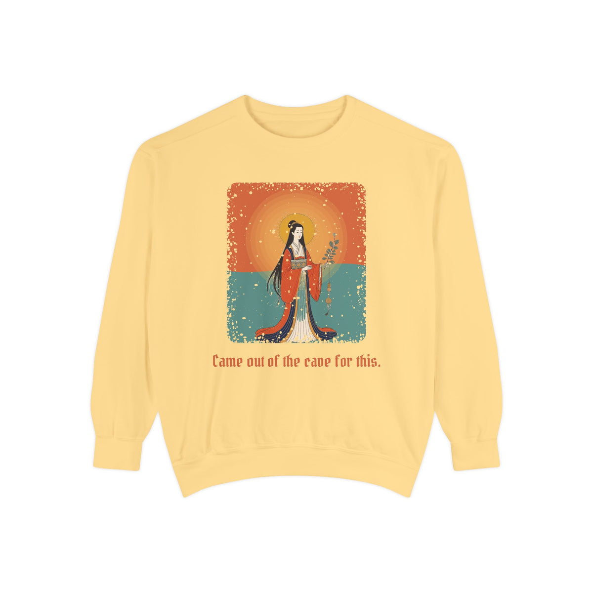 Amaterasu: She Who Shines in Heaven — Garment-Dyed Sweatshirt
