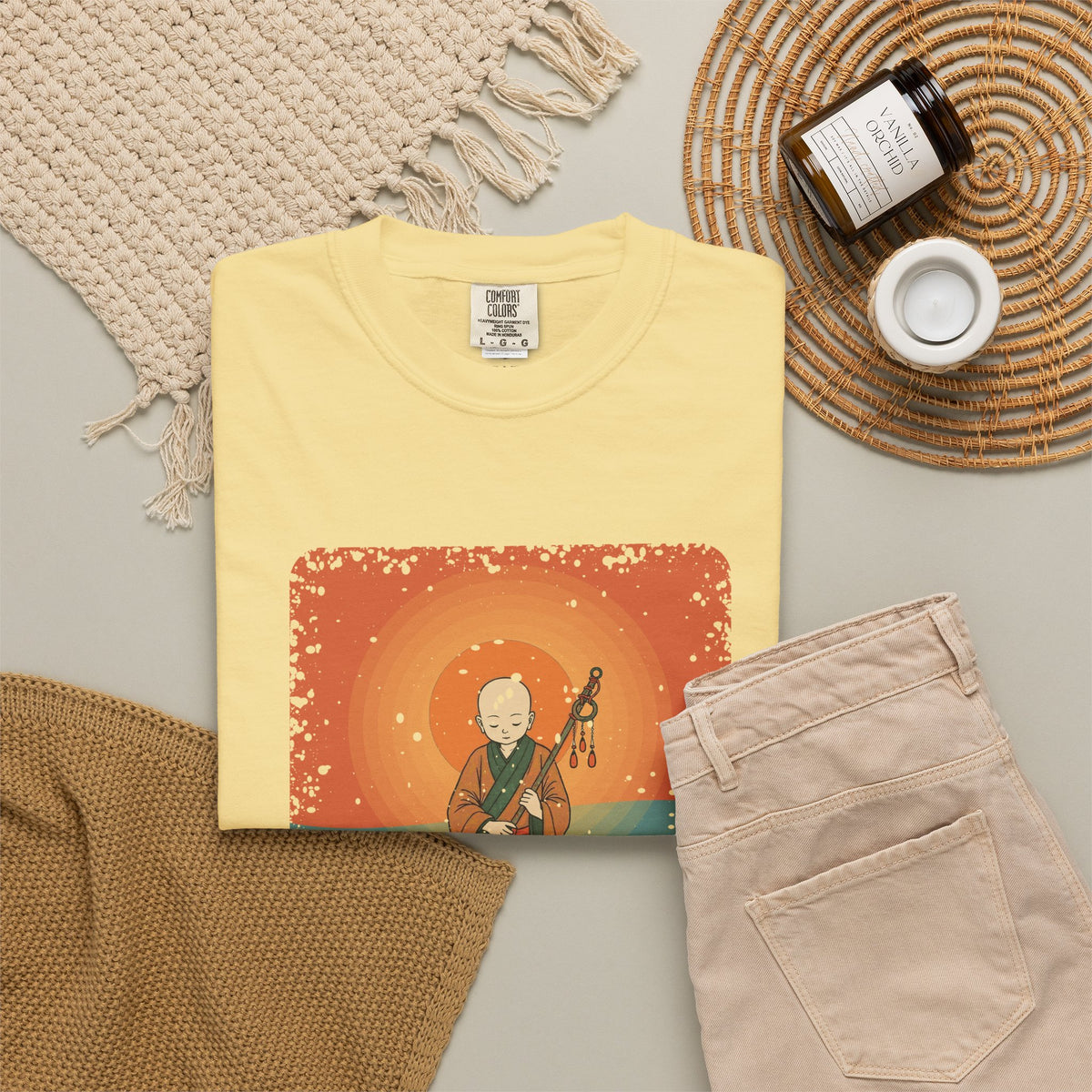 Jizō · “Travel buddy.” — Garment-Dyed T-Shirt