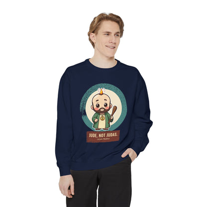 St Jude Thaddeus: Bearer of the Pentecost Flame — Garment-Dyed Sweatshirt