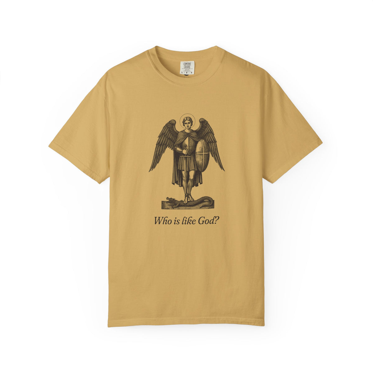 St Michael the Archangel: Chief Commander of Heaven — Garment-Dyed One-Ink Tee