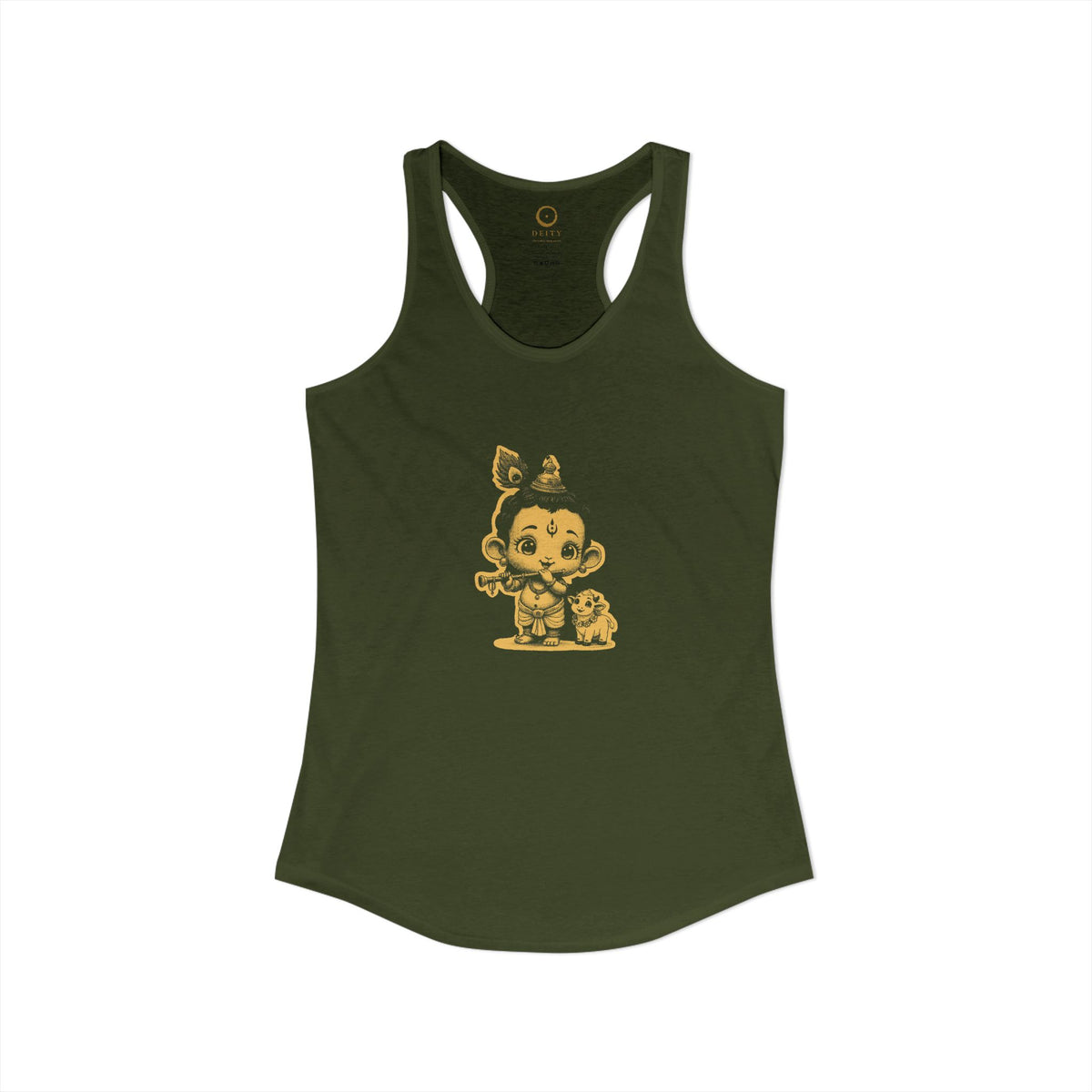 Krishna: Holder of the Flute — Women's Racerback Tank