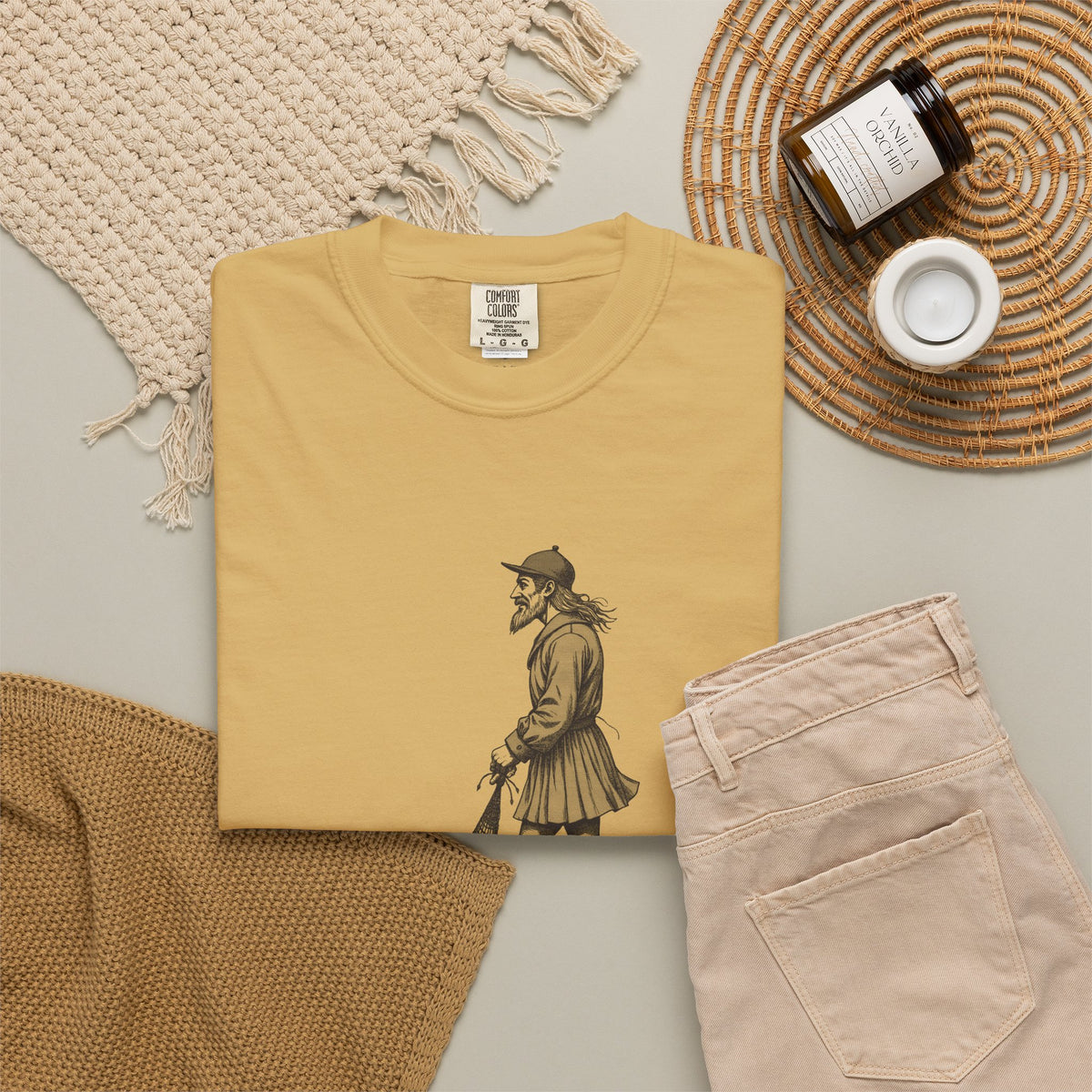 Loki: Maker of the First Net — Garment-Dyed One-Ink Tee