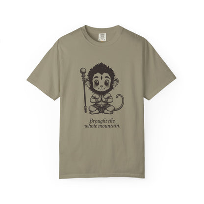 Hanuman · “Brought the whole mountain.” — Garment-Dyed One-Ink Tee