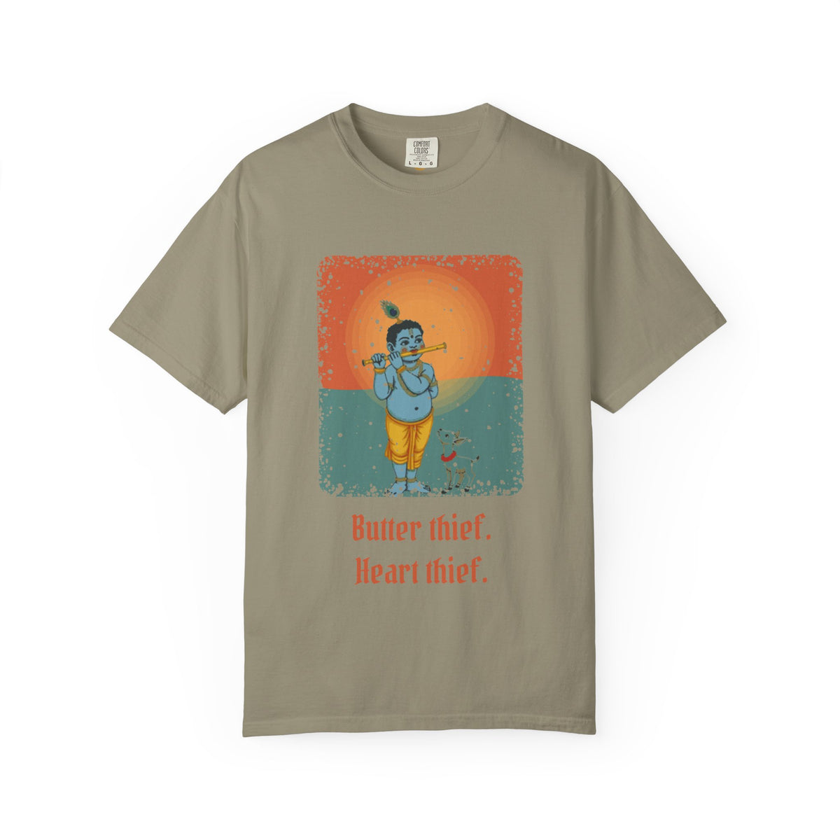 Krishna · “Butter thief. Heart thief.” — Garment-Dyed T-Shirt