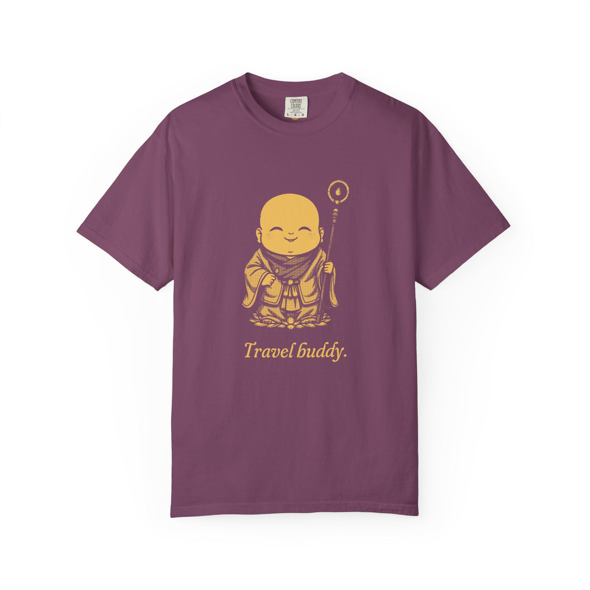Jizō · “Travel buddy.” — Garment-Dyed One-Ink Tee