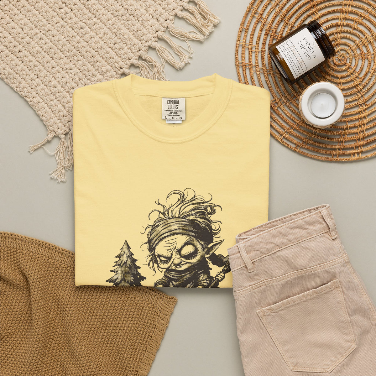 Baba Yaga · “Polite visitors welcome.” — Garment-Dyed One-Ink Tee