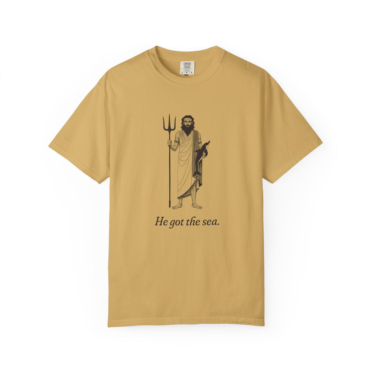 Poseidon: The Earth-Shaker — Garment-Dyed One-Ink Tee