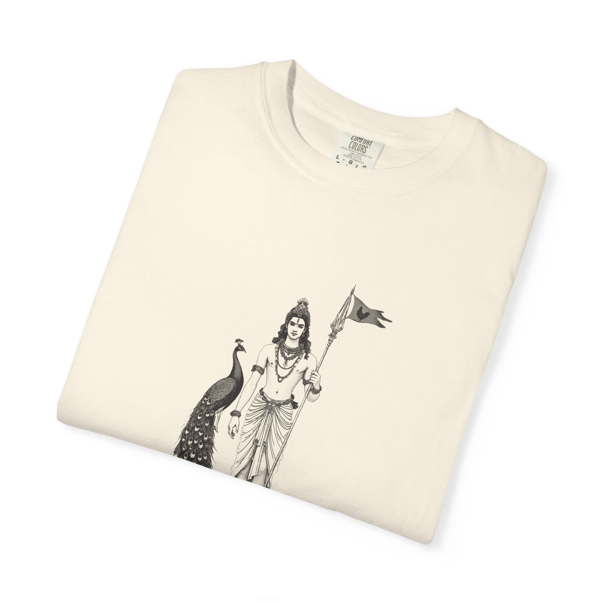 Murugan: Rider of the Peacock — Garment-Dyed One-Ink Tee