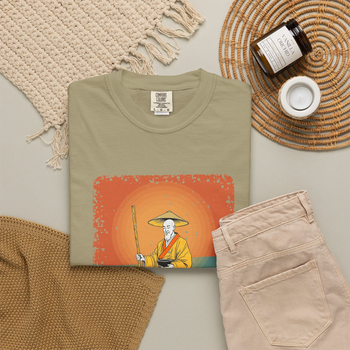 Kōbō Daishi · “Never walking alone.” — Garment-Dyed T-Shirt