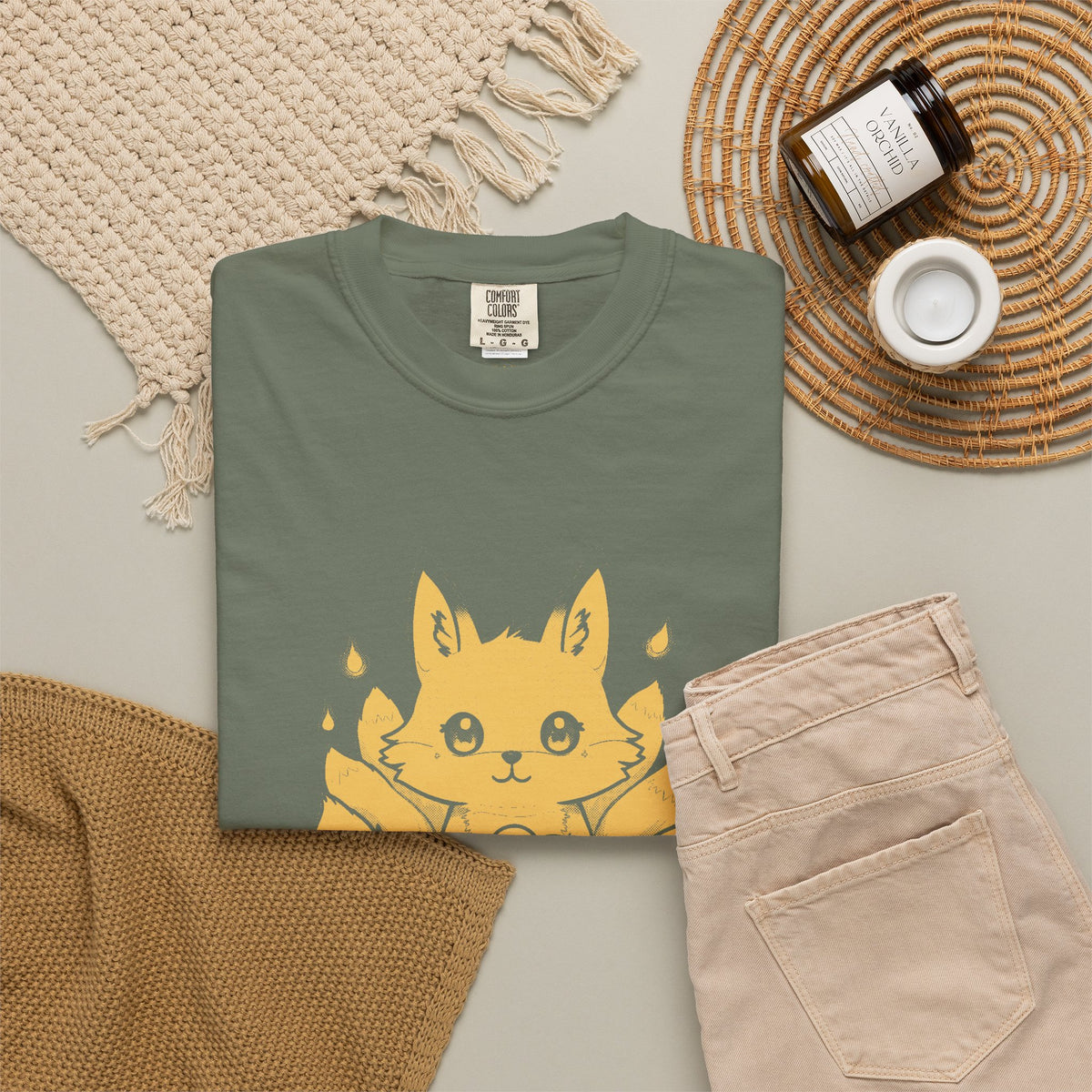 Kitsune · “Fox wedding weather.” — Garment-Dyed One-Ink Tee