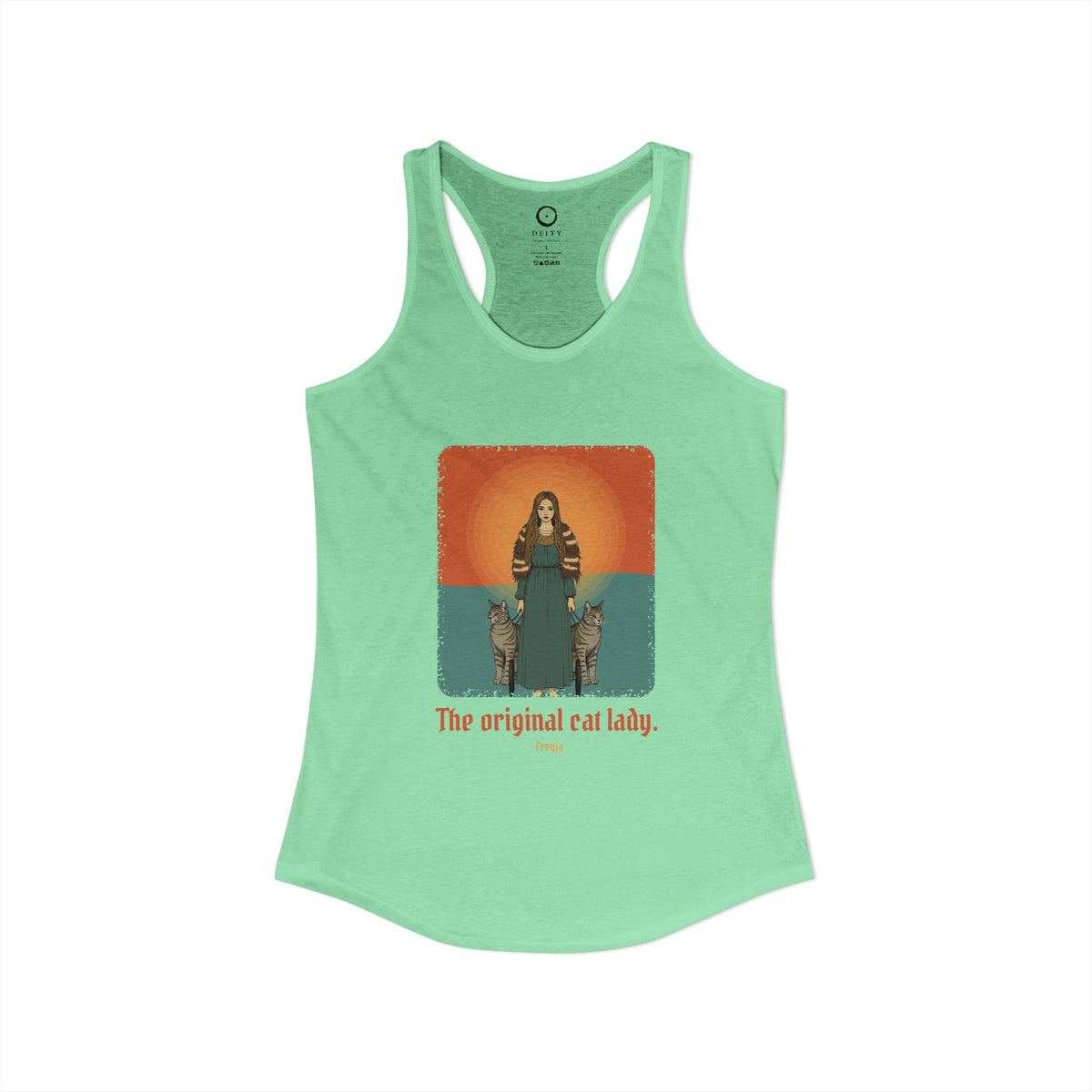 Freyja: Lender of the Falcon Cloak — Women's Racerback Tank