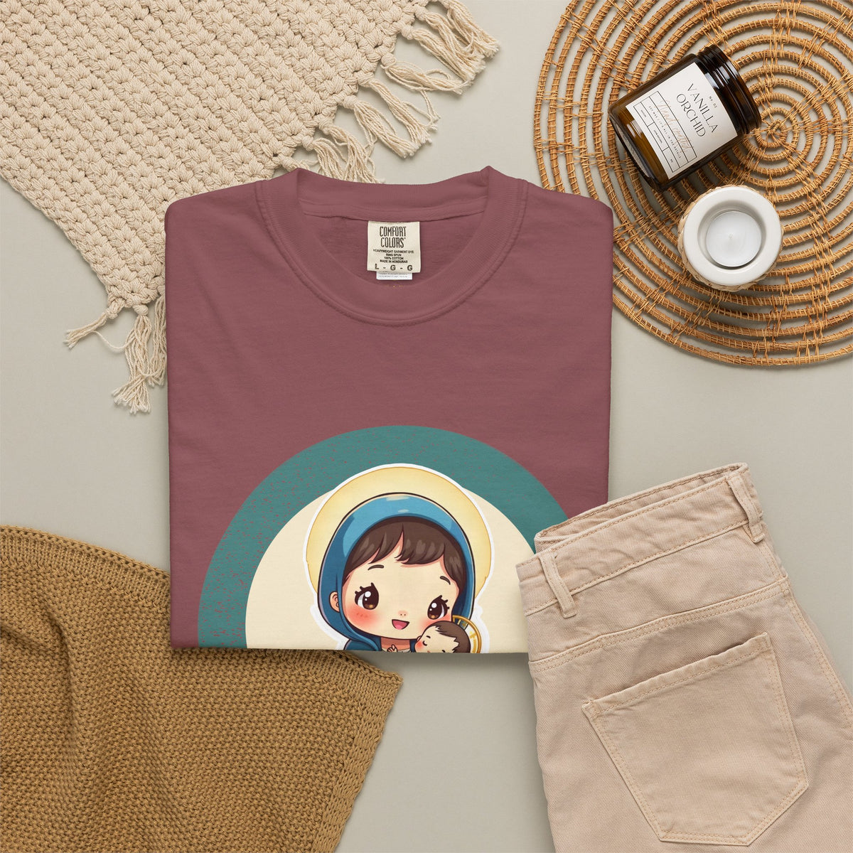 The Virgin Mary · “Ask your mother.” — Garment-Dyed T-Shirt