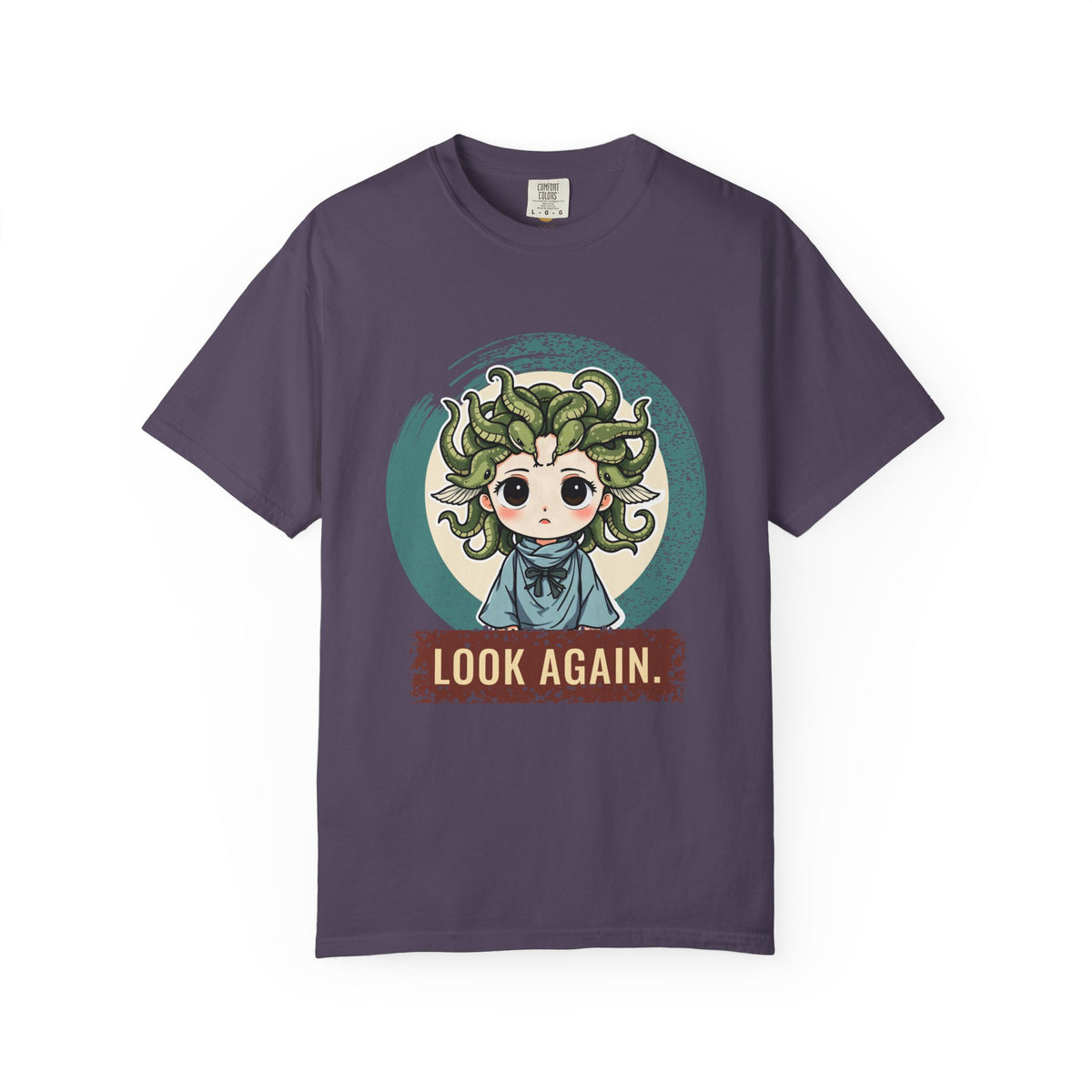 Medusa · “Look again.” — Garment-Dyed T-Shirt