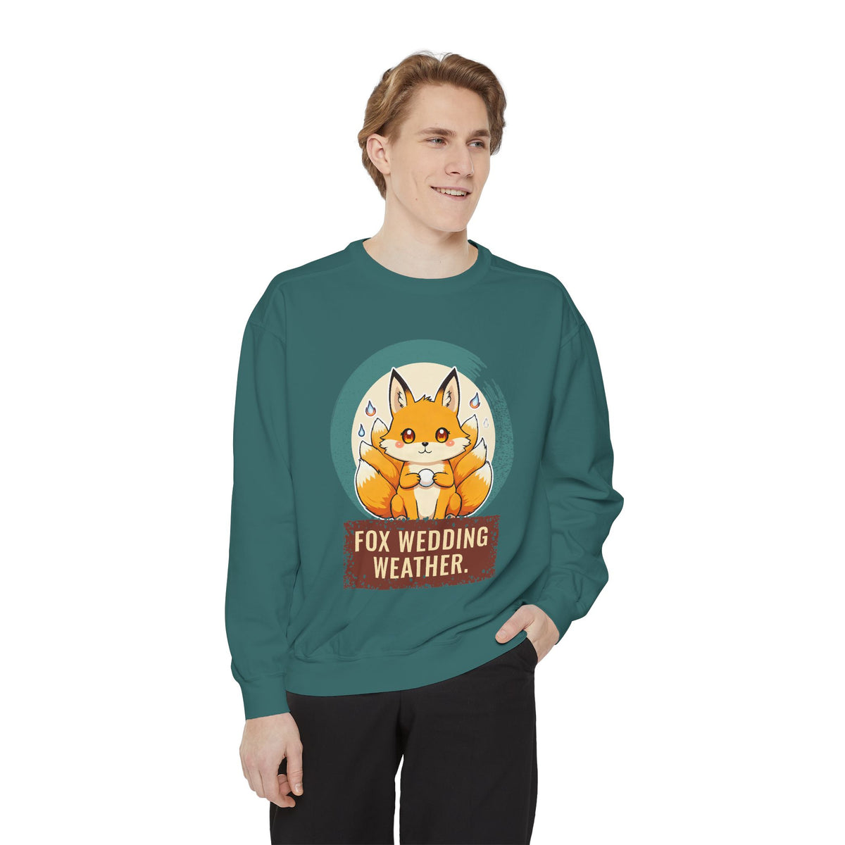 Kitsune · “Fox wedding weather.” — Garment-Dyed Sweatshirt