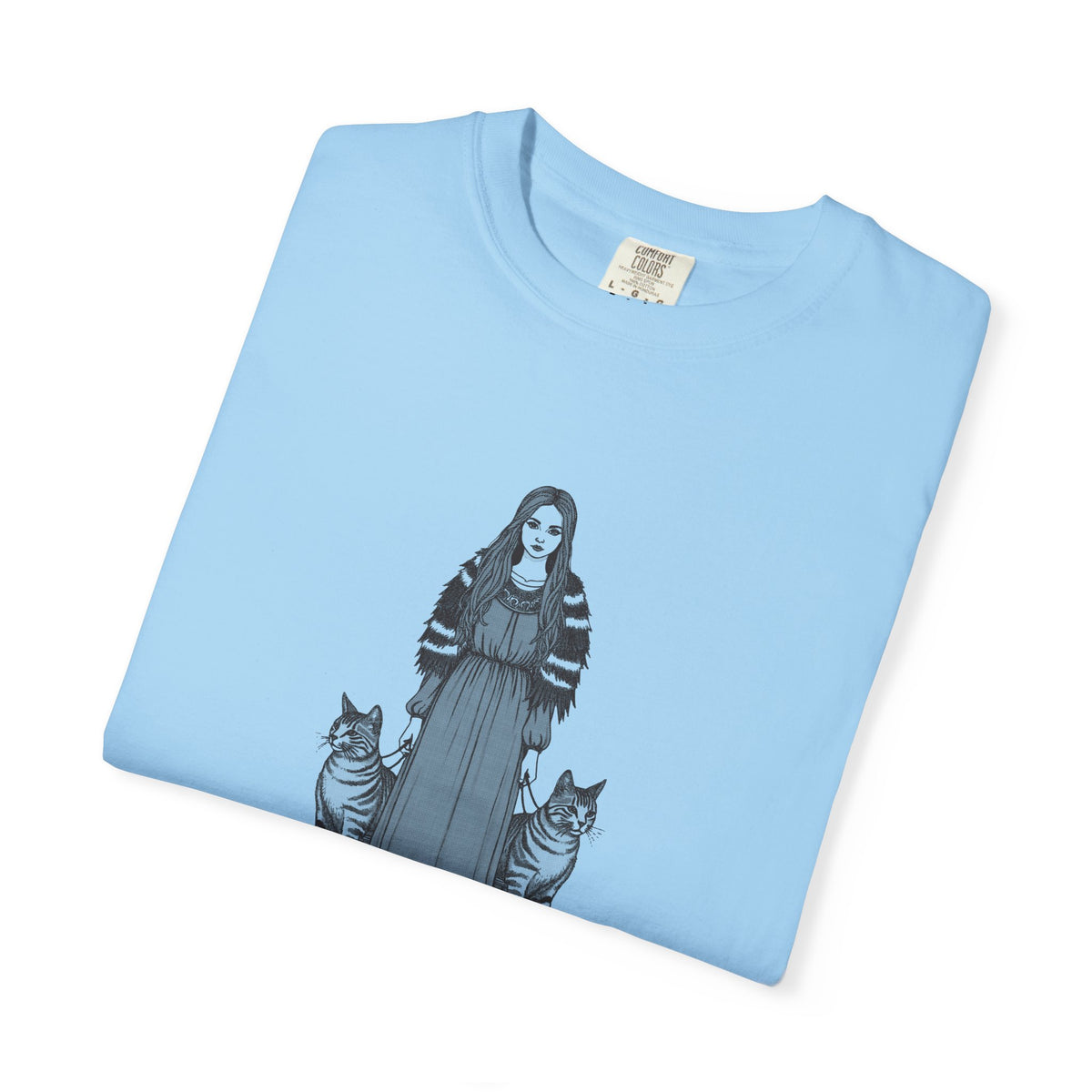 Freyja · “The original cat lady.” — Garment-Dyed One-Ink Tee