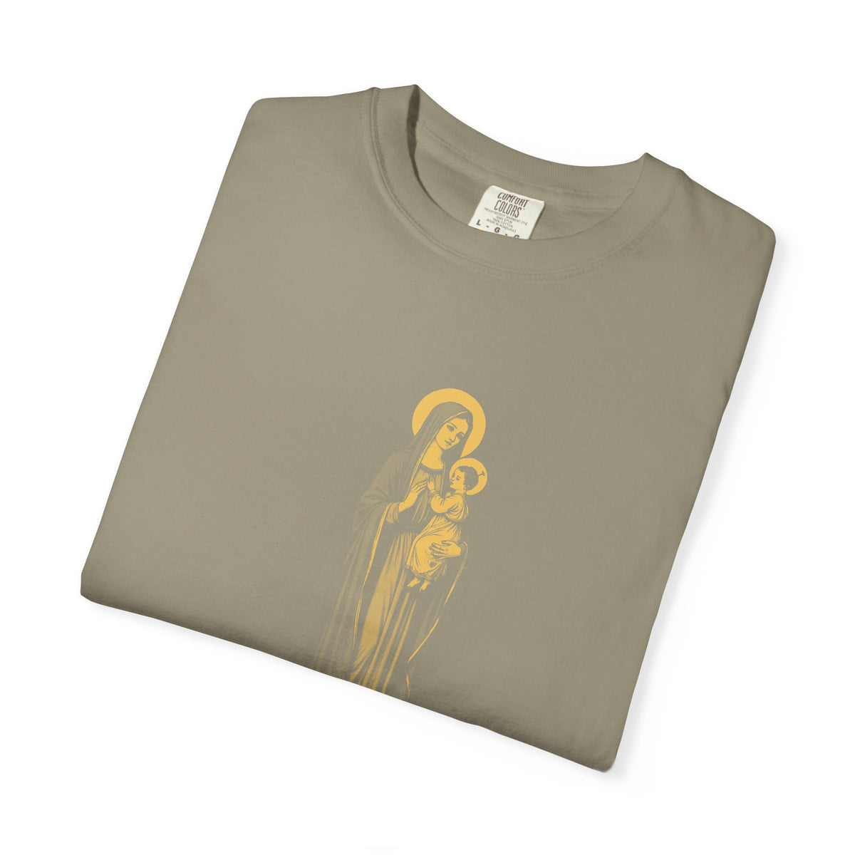 The Virgin Mary · “Ask your mother.” — Garment-Dyed One-Ink Tee