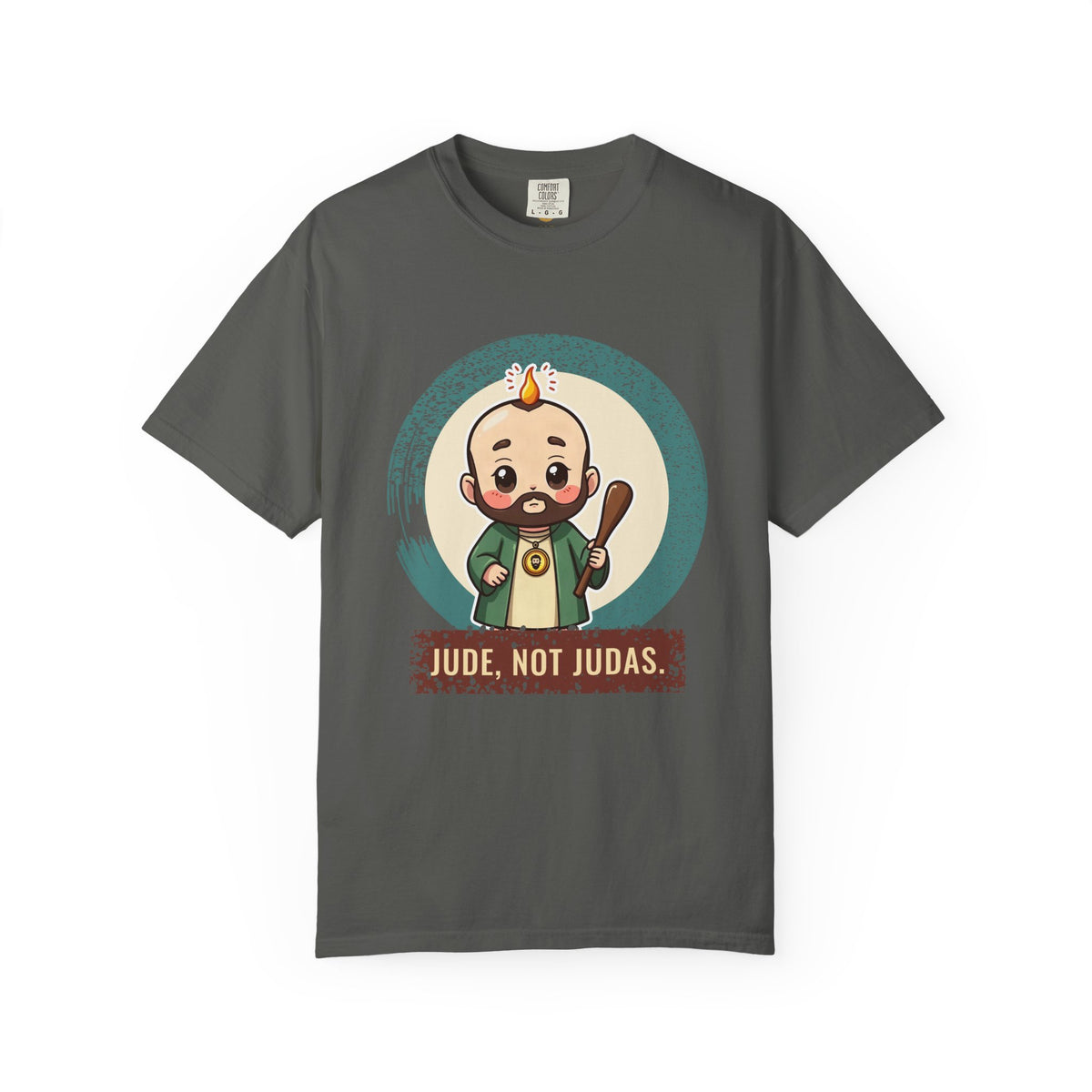 St Jude Thaddeus: Bearer of the Pentecost Flame — Garment-Dyed T-Shirt