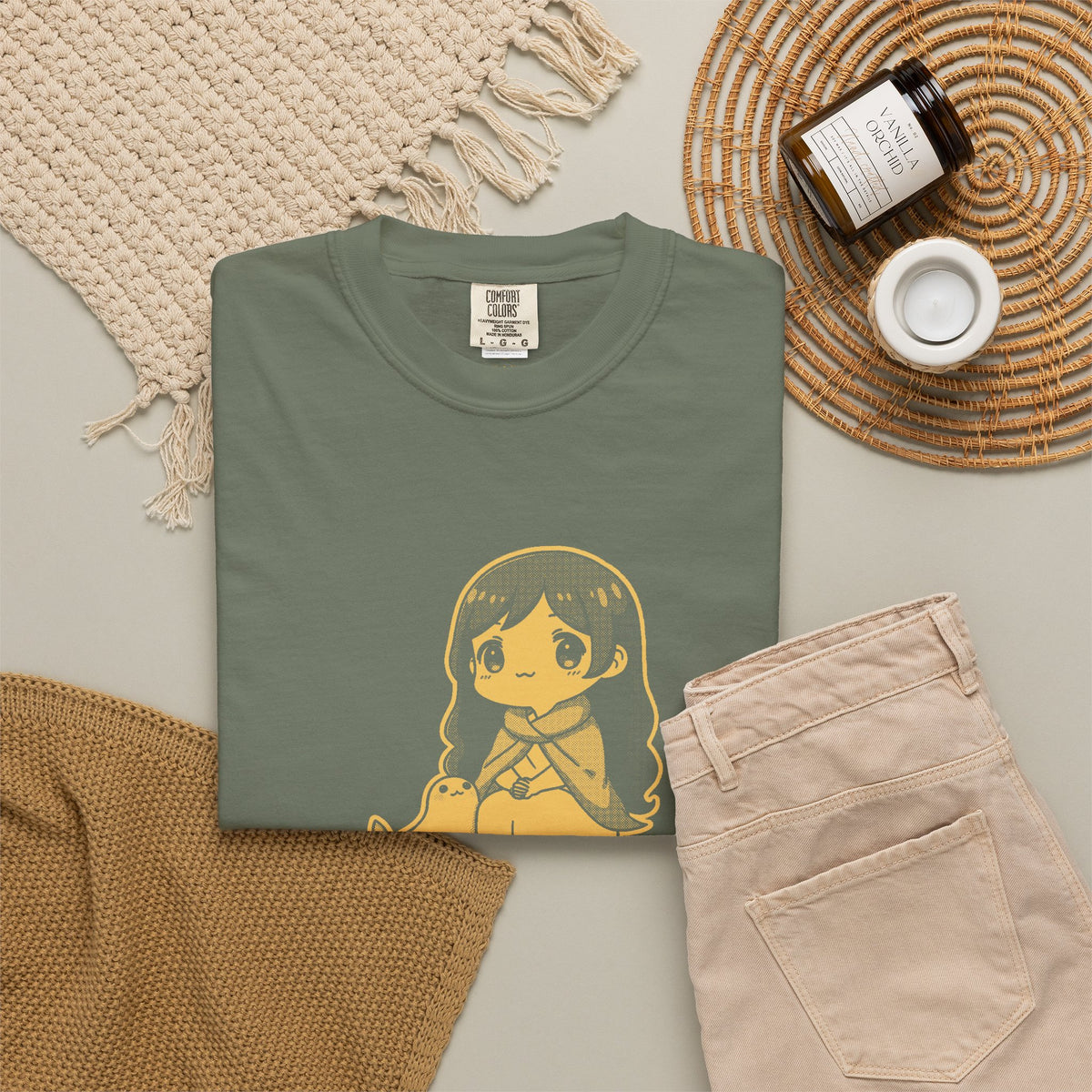 Selkie · “Land legs, sea heart.” — Garment-Dyed One-Ink Tee